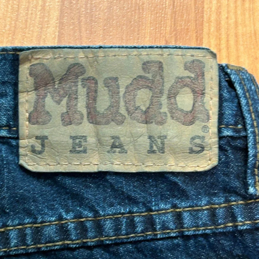 Vintage Y2K Muddstock Denim Jorts Deadstock Mudd Jeans Long Shorts Size 10